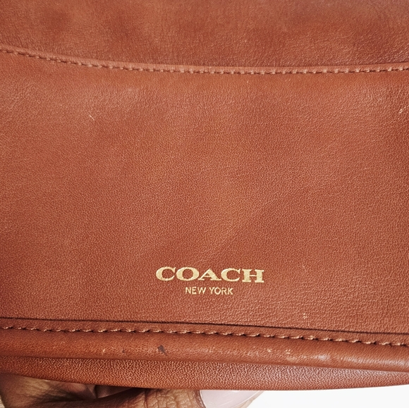 Coach Legacy Leather Penny Crossbody Bag in Cognac Brown - Picture 8 of 10